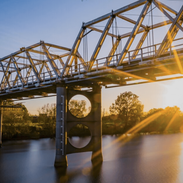 Bridge with sunlight