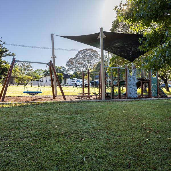 front view of playground 