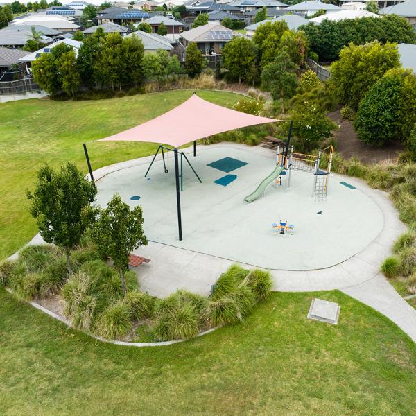 Aerial view of park