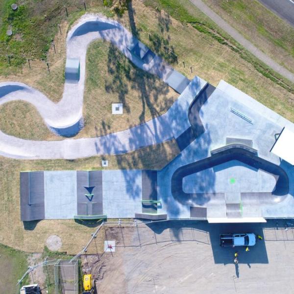 Aerial view of park