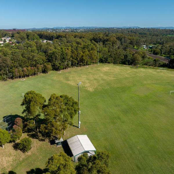 Aerial view of park