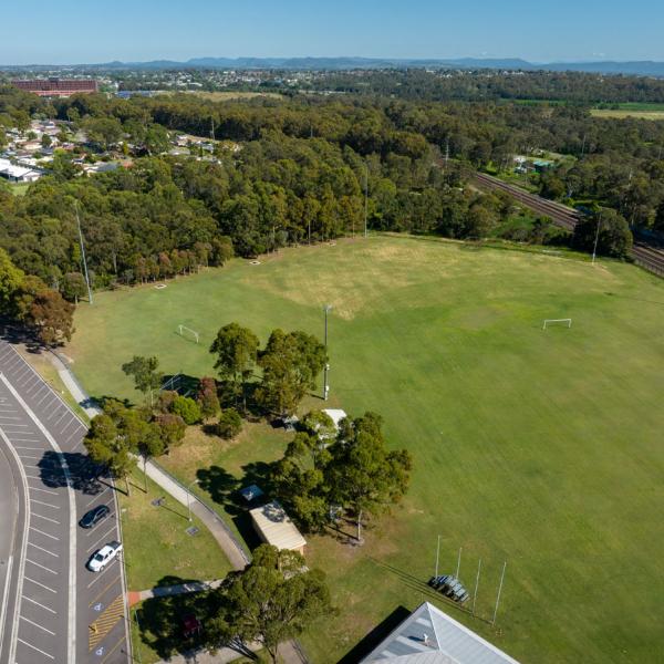 Aerial view of park