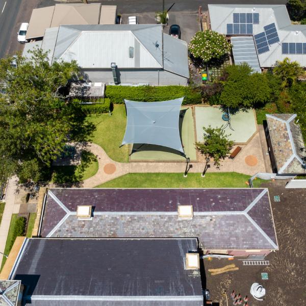 Aerial view of park