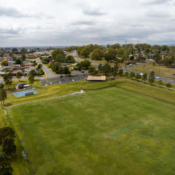 Aerial view of oval 