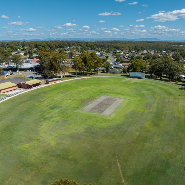 Aerial view of park