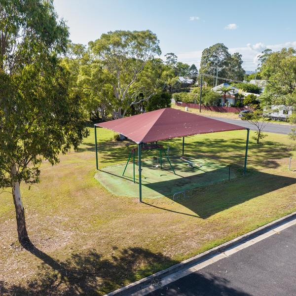 Aerial view of park