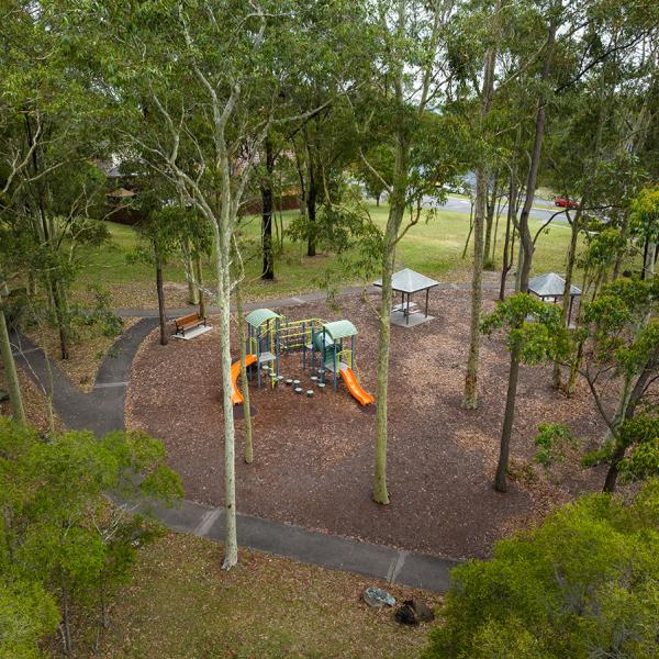 Aerial view of park