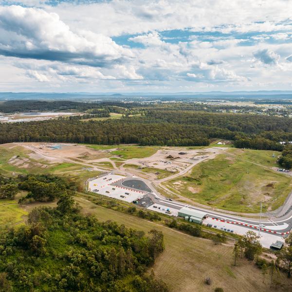 An aerial photograph of the Maitland Resource Recovery Facility