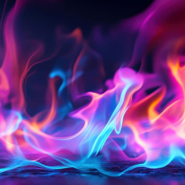 Luminious pink flame banner image