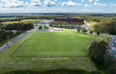 Aerial view of park