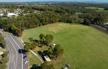 Aerial view of park