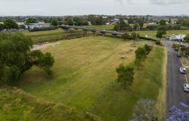 Aerial view of park
