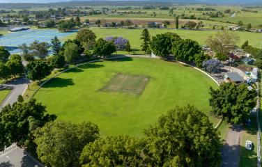 Aerial view of oval
