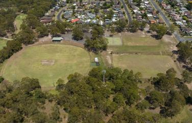 Aerial view of park
