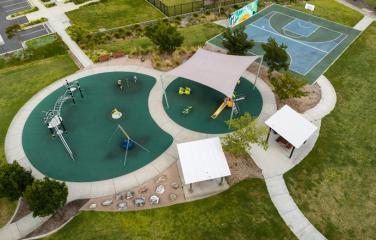 Aerial view of park