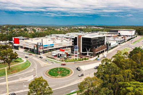 An aerial photo of the Green Hills shopping complex in East Maitland