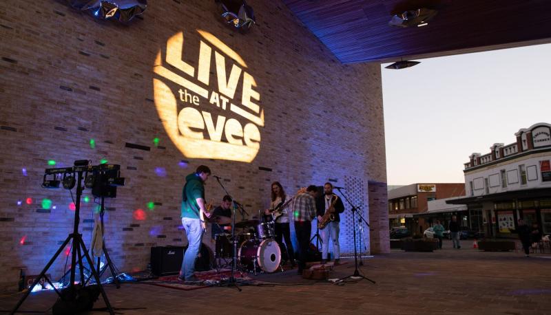 Band playing at LIVE at The Levee