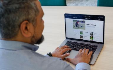 Man using the website