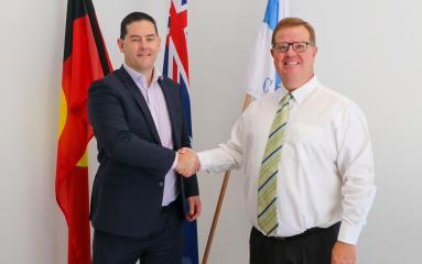 New General Manager Jeff Smith with Mayor Philip Penfold
