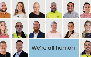 Headshots of Maitland City Council staff with the phrase 'We're all human'