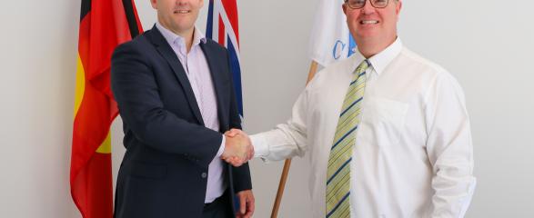 New General Manager Jeff Smith with Mayor Philip Penfold