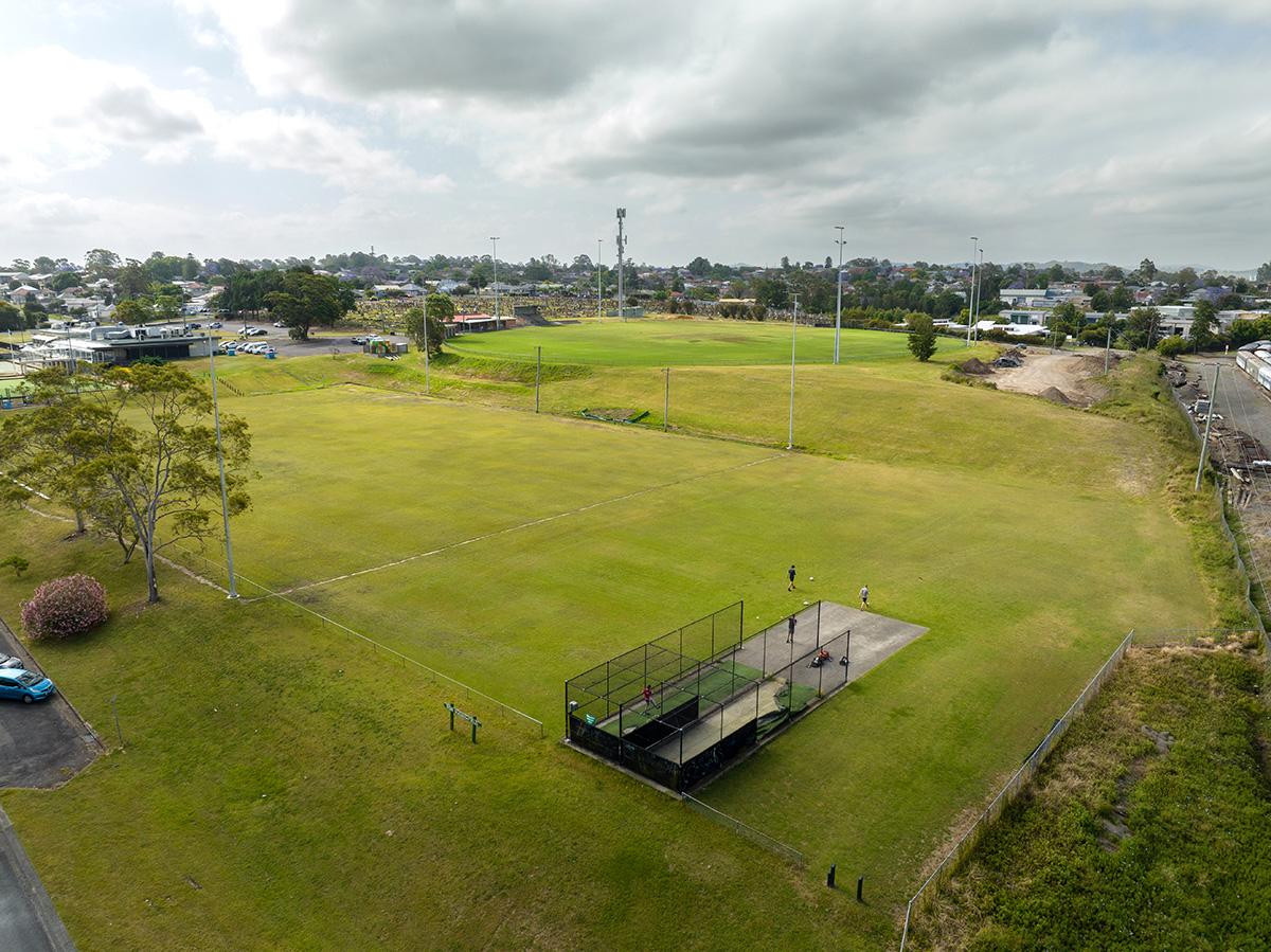 Aerial view of 2nd oval and cricket nets