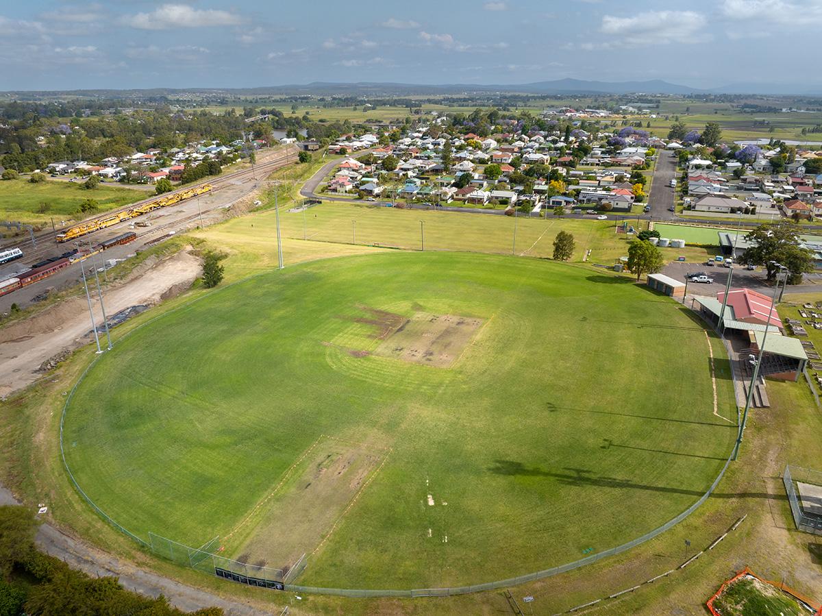 Aerial view of oval 