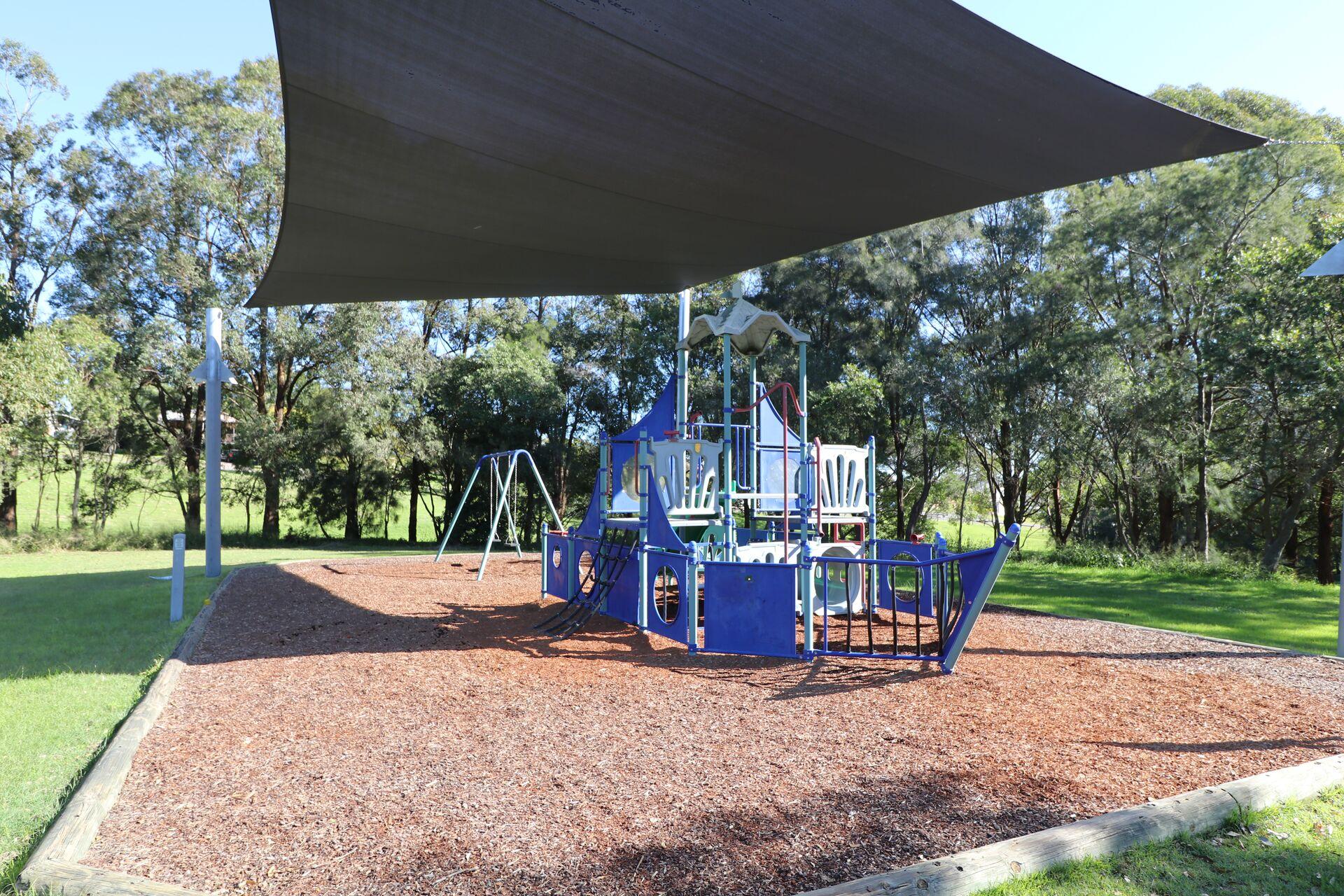 Playground and shade sail