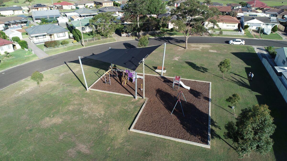 Aerial view of park