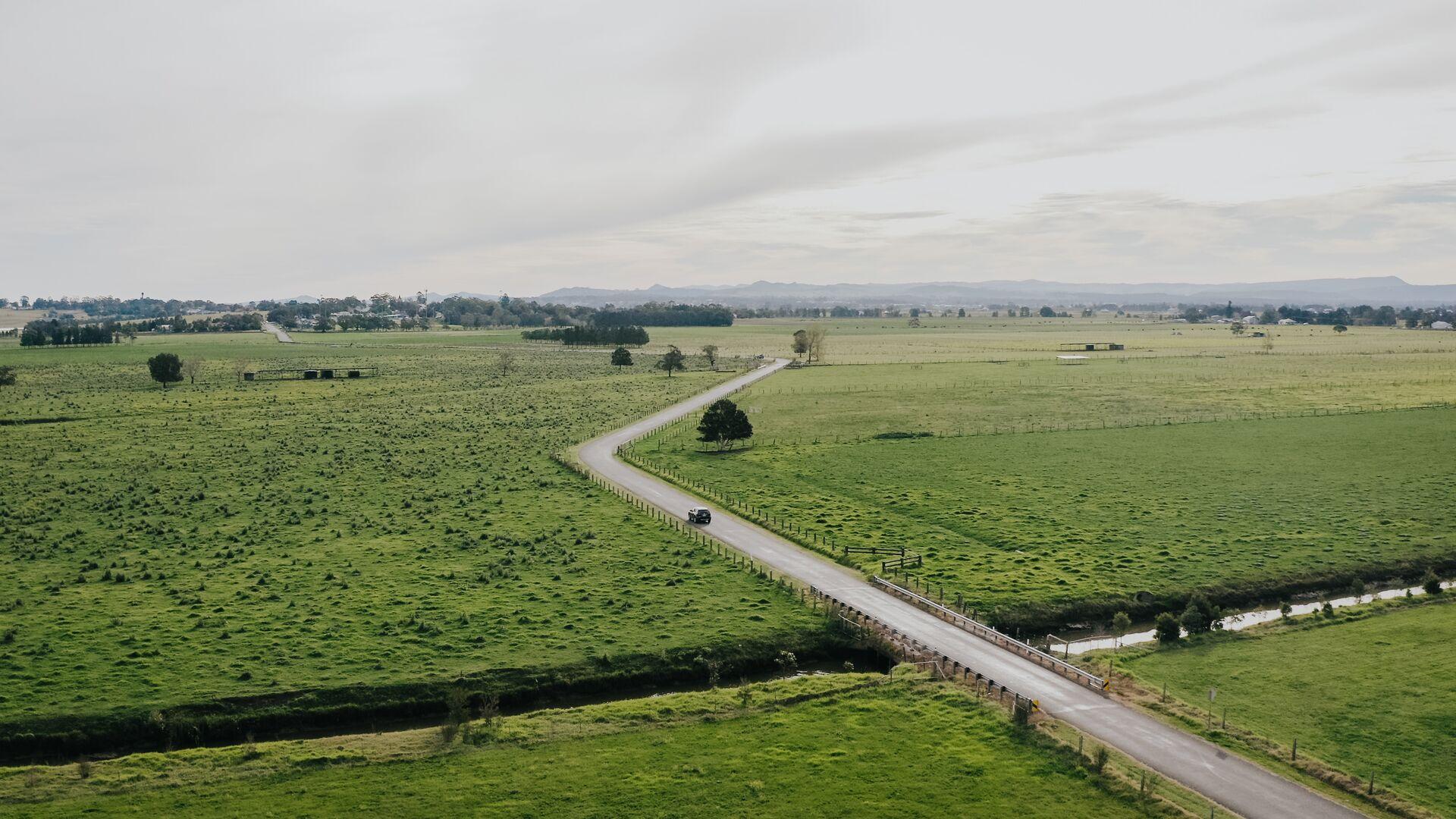 A road through farmland in Maitland