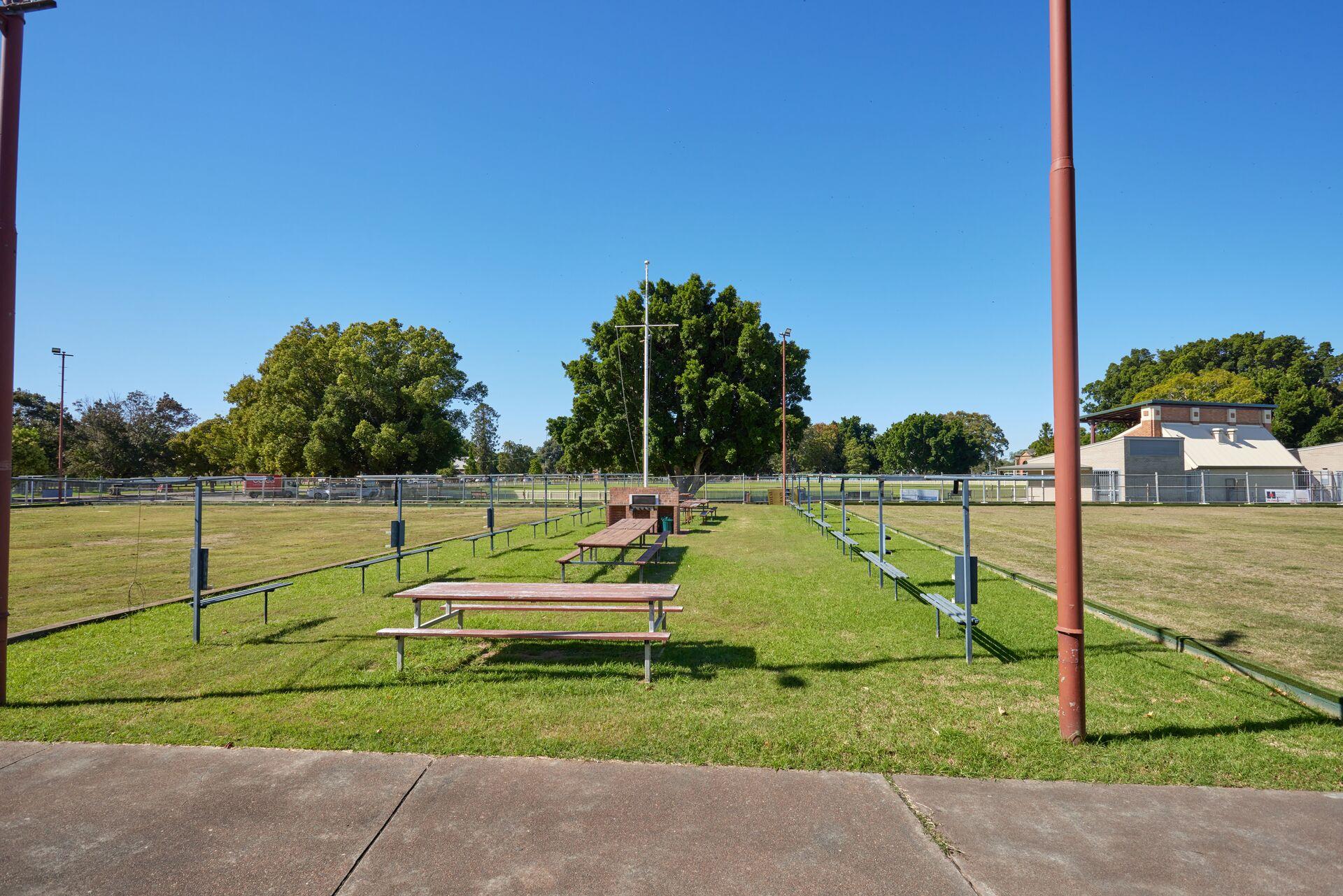 Outdoor seating and bowling greens