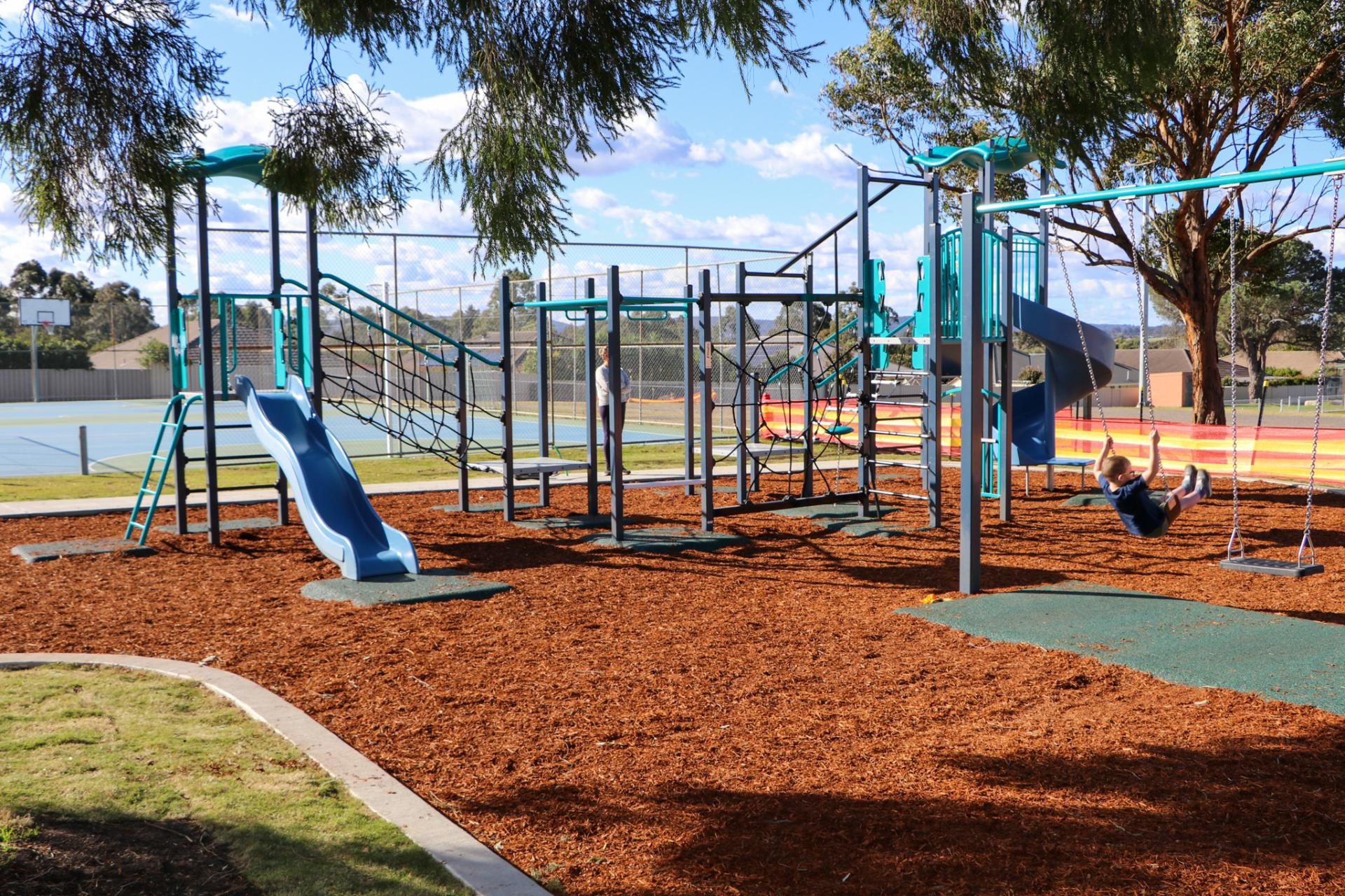 Swings and climbing area